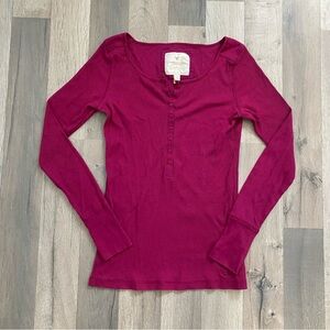 Vtg American Eagle Womens Y2K Top Size M Fitted Waffle Knit